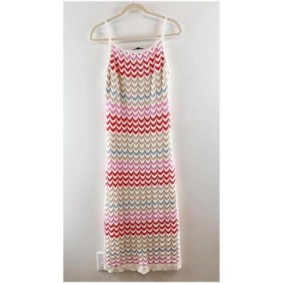 Rachel Zoe Dresses & Skirts - Rachel Zoe Crochet Maxi Dress Womens XS Zig Zag Colorful Festival Beach